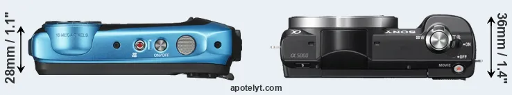 Compare XP130 versus A5000 top