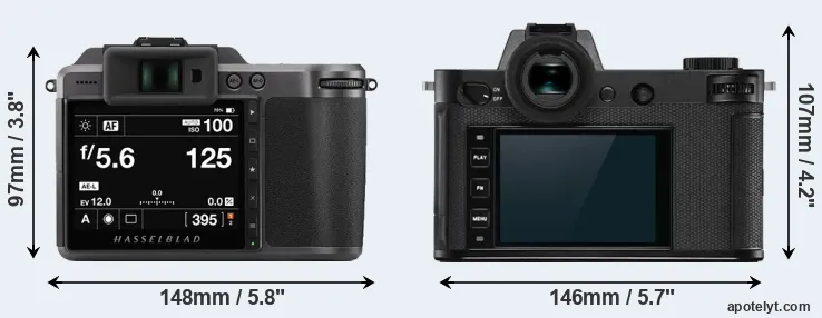 Comparison X1D II or Leica SL2-S rear