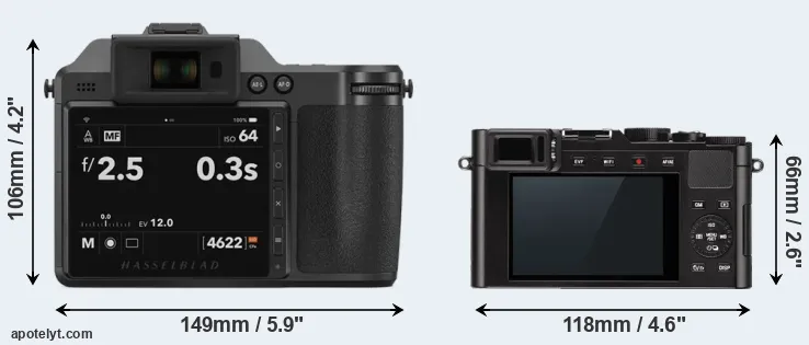 Comparison X2D 100C or D-LUX Typ 109 rear