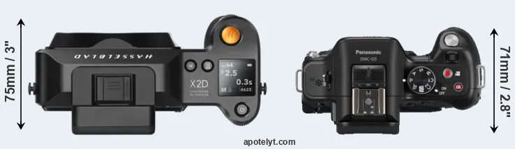 Compare X2D 100C versus G5 top
