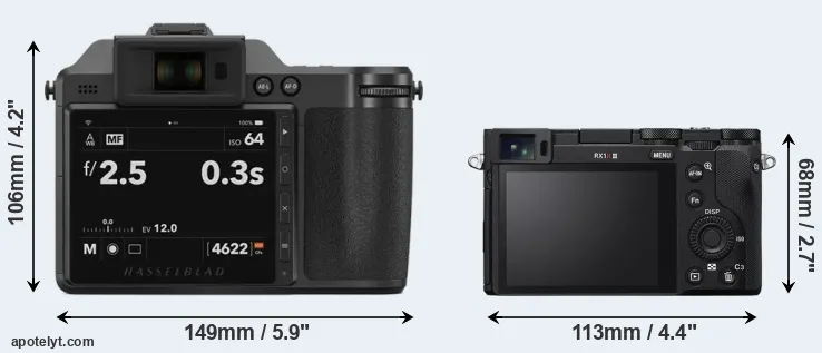 Comparison X2D 100C or RX1R III rear