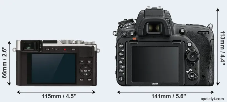 Comparison D-LUX 7 or D750 rear