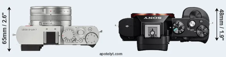 Compare D-LUX 7 versus A7 top