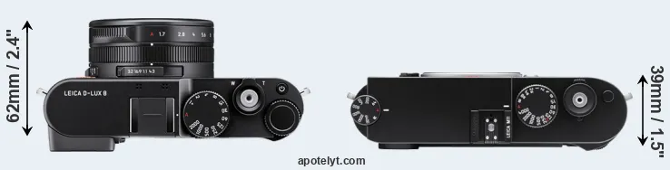 Compare D-LUX 8 versus M11 top