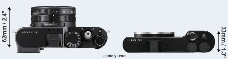 Compare D-LUX 8 versus TL2 top