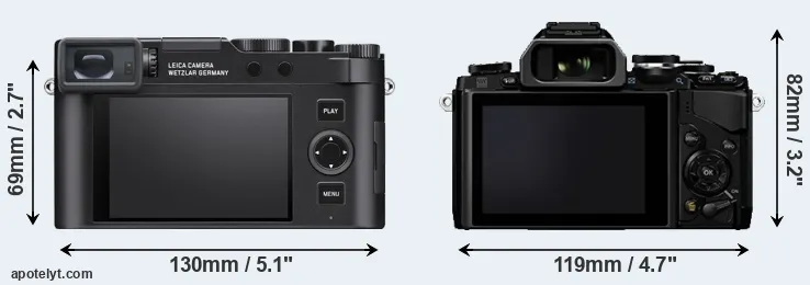 Comparison D-LUX 8 or E-M10 rear