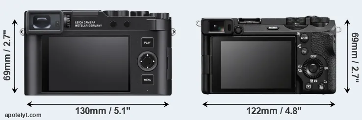Comparison D-LUX 8 or A6700 rear