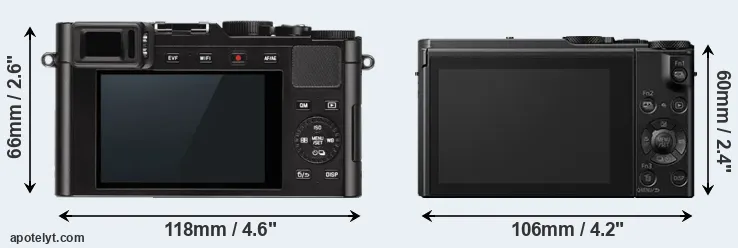 Comparison D-LUX Typ 109 or LX10 rear