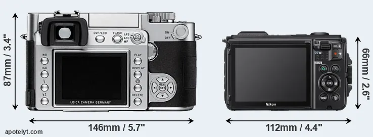 Comparison Digilux 3 or W300 rear
