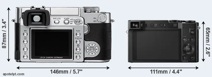 Comparison Digilux 3 or ZS100 rear