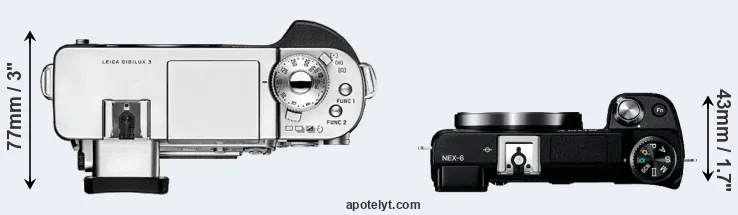 Compare Digilux 3 versus NEX-6 top