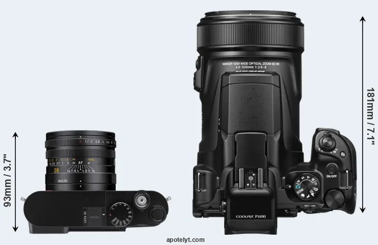 Compare Q3 versus P1100 top