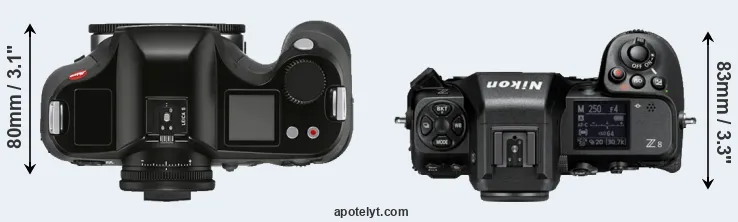 Compare S3 versus Z8 top