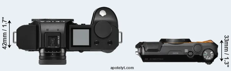 Compare Leica SL2 versus WG-6 top