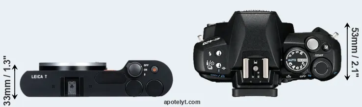 Compare T Typ 701 versus E-420 top