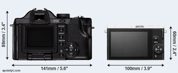 Comparison V-LUX 1 or J4 rear