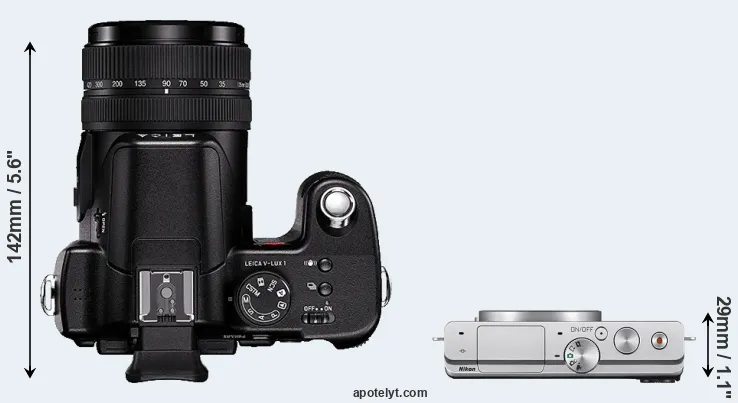 Compare V-LUX 1 versus J4 top