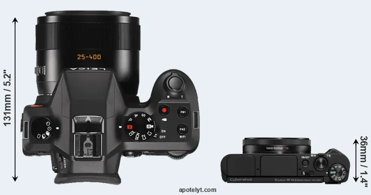 Compare V-LUX Typ 114 versus HX99 top