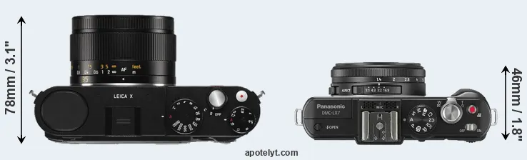 Compare X Typ 113 versus LX7 top