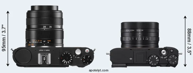 Compare X Vario versus RX1R III top