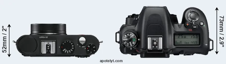 Compare X2 versus D7500 top