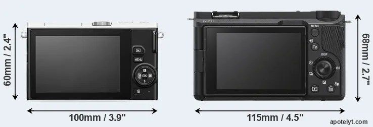 Comparison J4 or ZV-E10 II rear