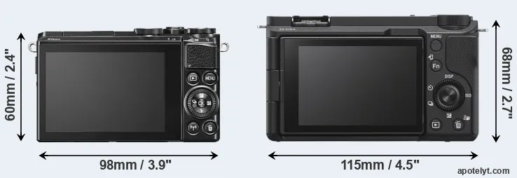 Comparison J5 or ZV-E10 II rear