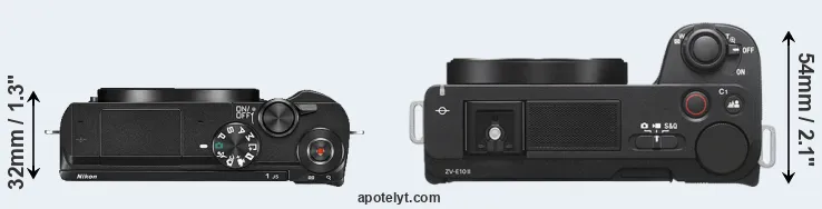 Compare J5 versus ZV-E10 II top