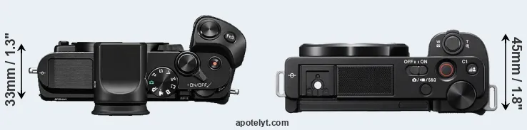 Compare V3 versus ZV-E10 top
