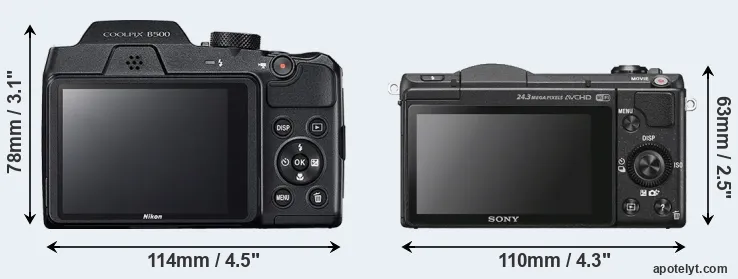 Comparison B500 or A5100 rear