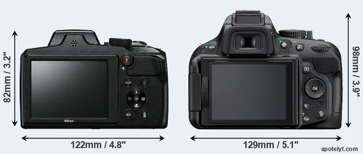 Comparison B600 or D5200 rear