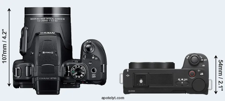 Compare B700 versus ZV-E10 II top