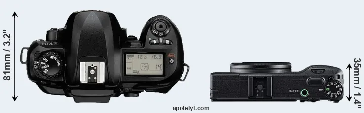Compare D100 versus GR top