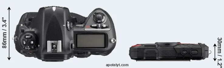 Compare D2Xs versus WG-60 top