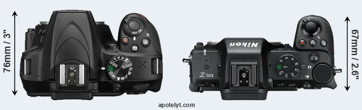 Nikon D3400 vs Nikon Z50 II Comparison Review