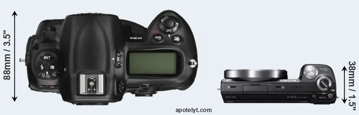 Compare D3X versus NEX-5N top