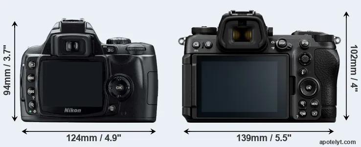 Comparison D40 or Z6 III rear
