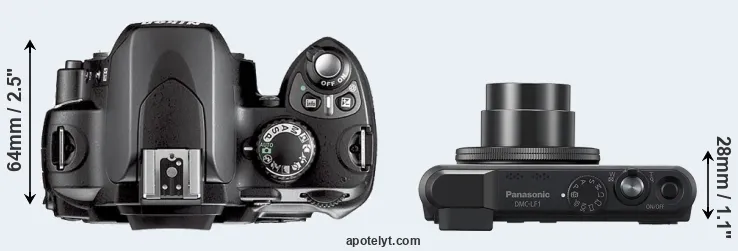 Compare D40X versus LF1 top