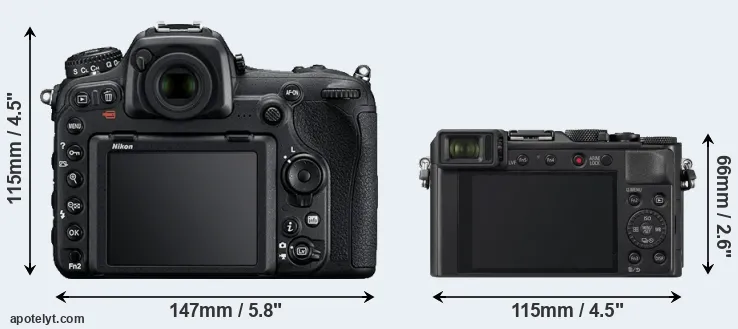 Comparison D500 or LX100 II rear