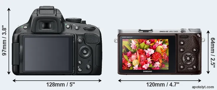 Comparison D5100 or NX500 rear