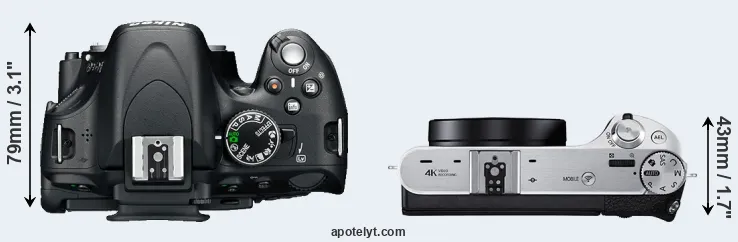 Compare D5100 versus NX500 top
