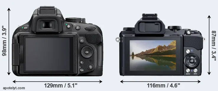 Comparison D5200 or Stylus 1 rear