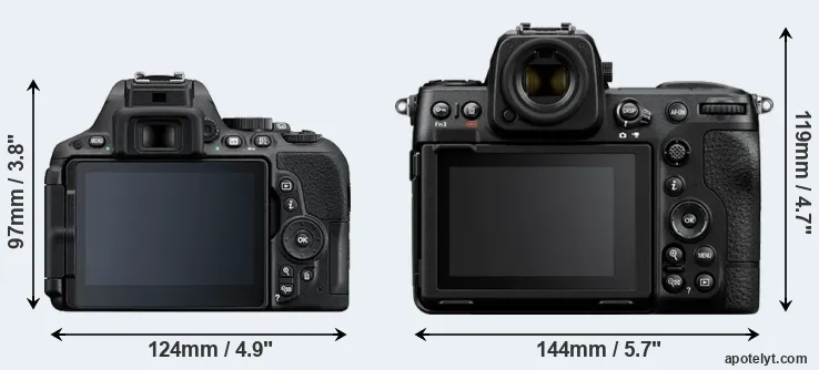 Comparison D5500 or Z8 rear