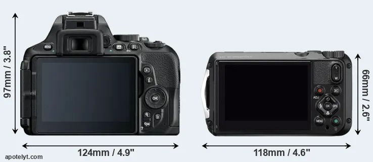Comparison D5600 or WG-6 rear