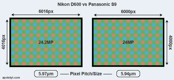 D600 versus S9 MP