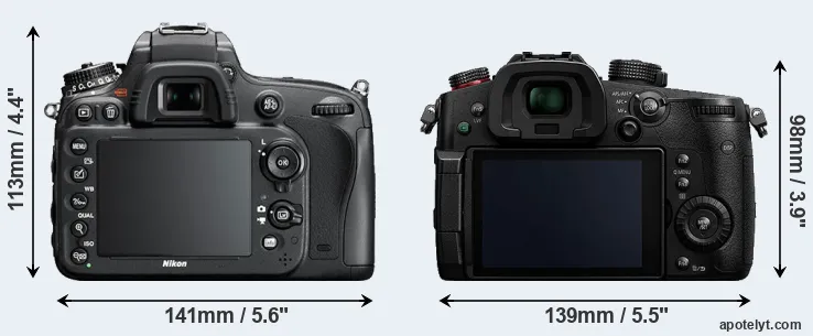 Comparison D610 or GH5s rear