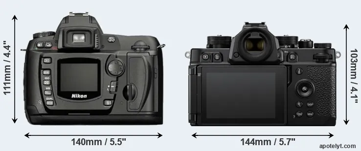 Comparison D70 or Zf rear