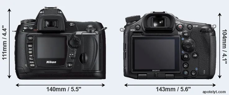 Comparison D70s or A99 II rear