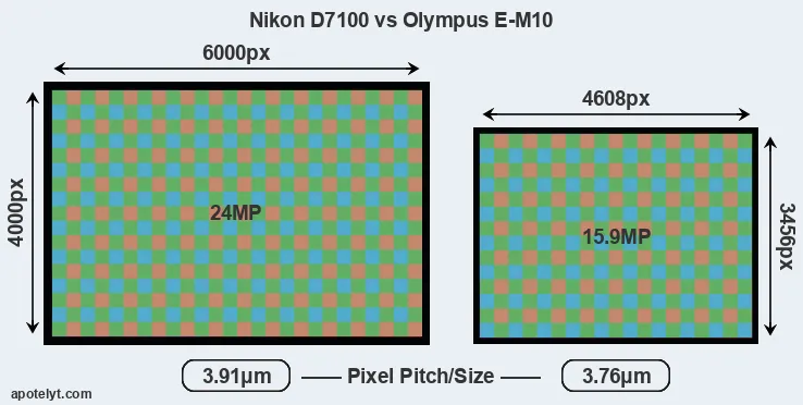 D7100 versus E-M10 MP