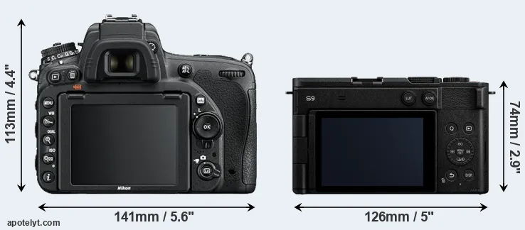 Comparison D750 or S9 rear